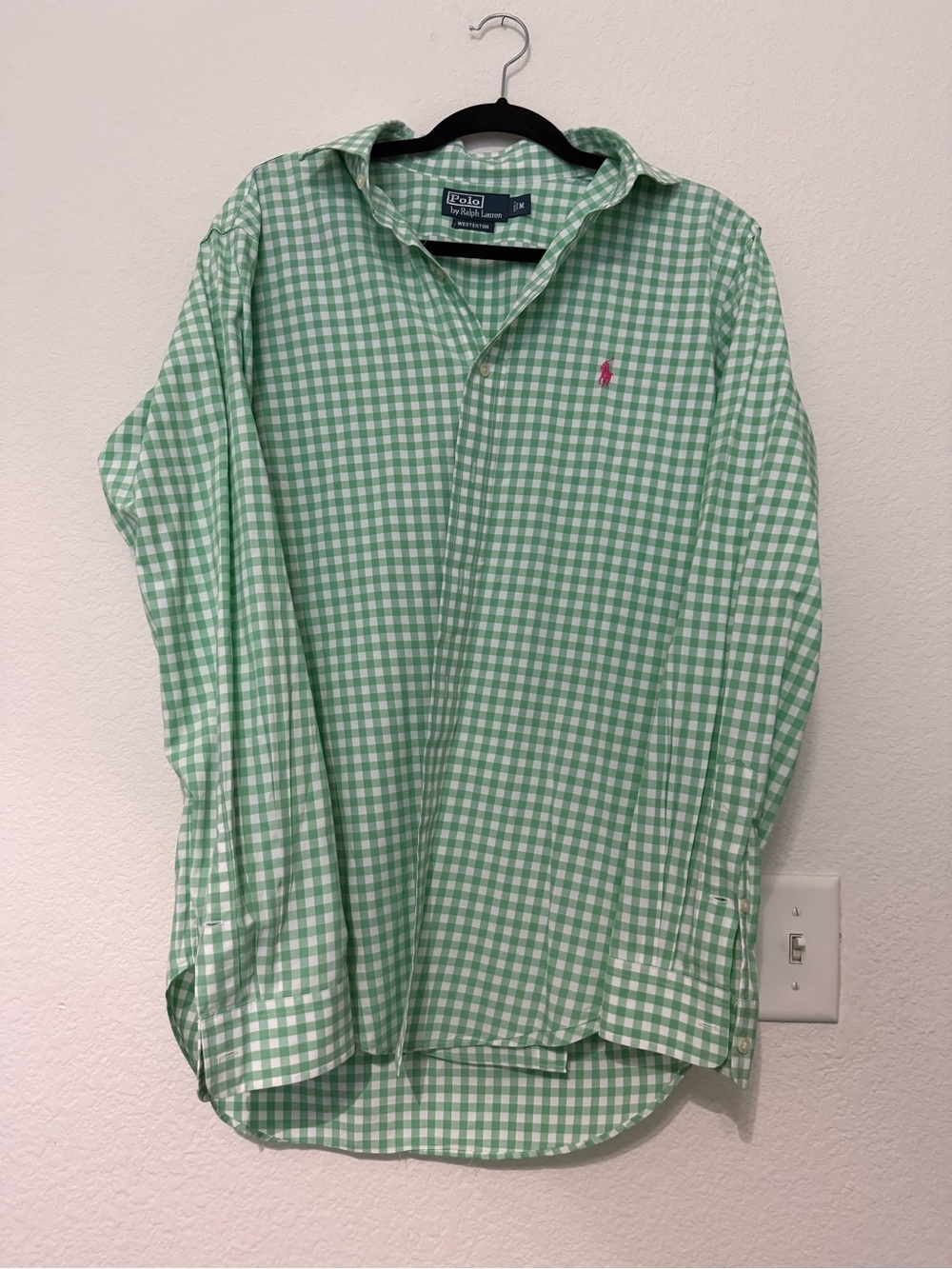 Polo by Ralph Lauren Light Green Gingham Button-Down Shirt